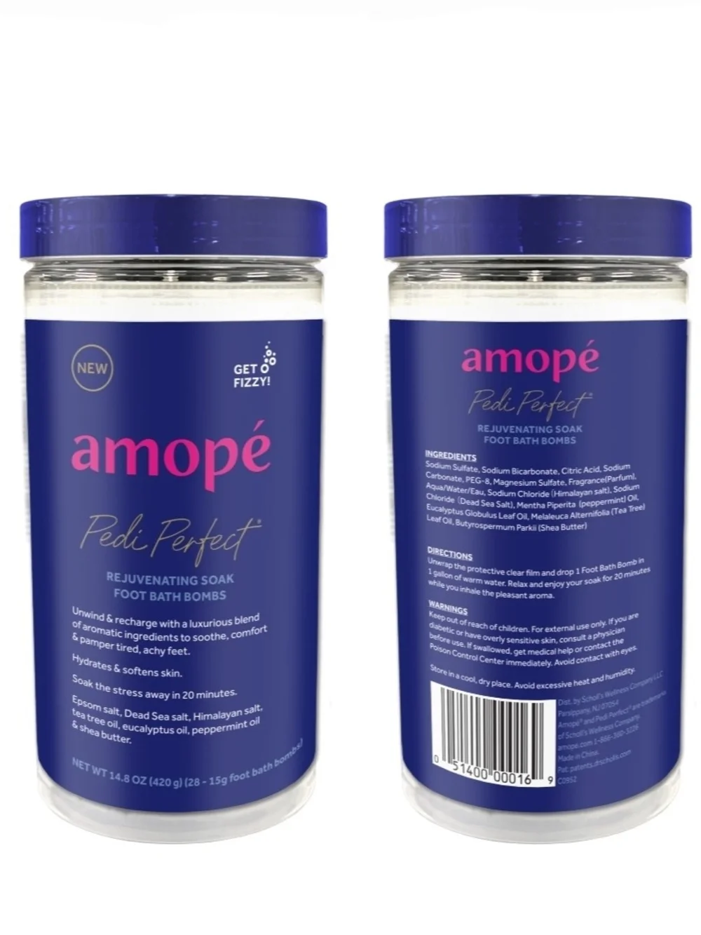 Amopé Pedi Perfect Rejuvenating Foot Soak - Foot Bath Bombs BNIB